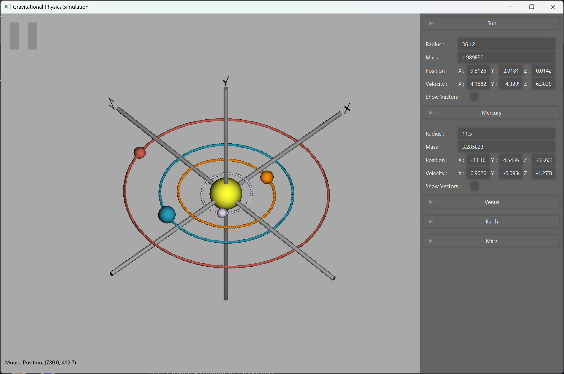 Gravitational Physics Simulation